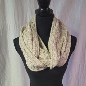 Cozy Cream Knit Infinity Scarf